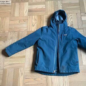 Patagonia Boys' 4-in-1 Everyday jacket with hood, midnight blue/ CTRB, Size: M